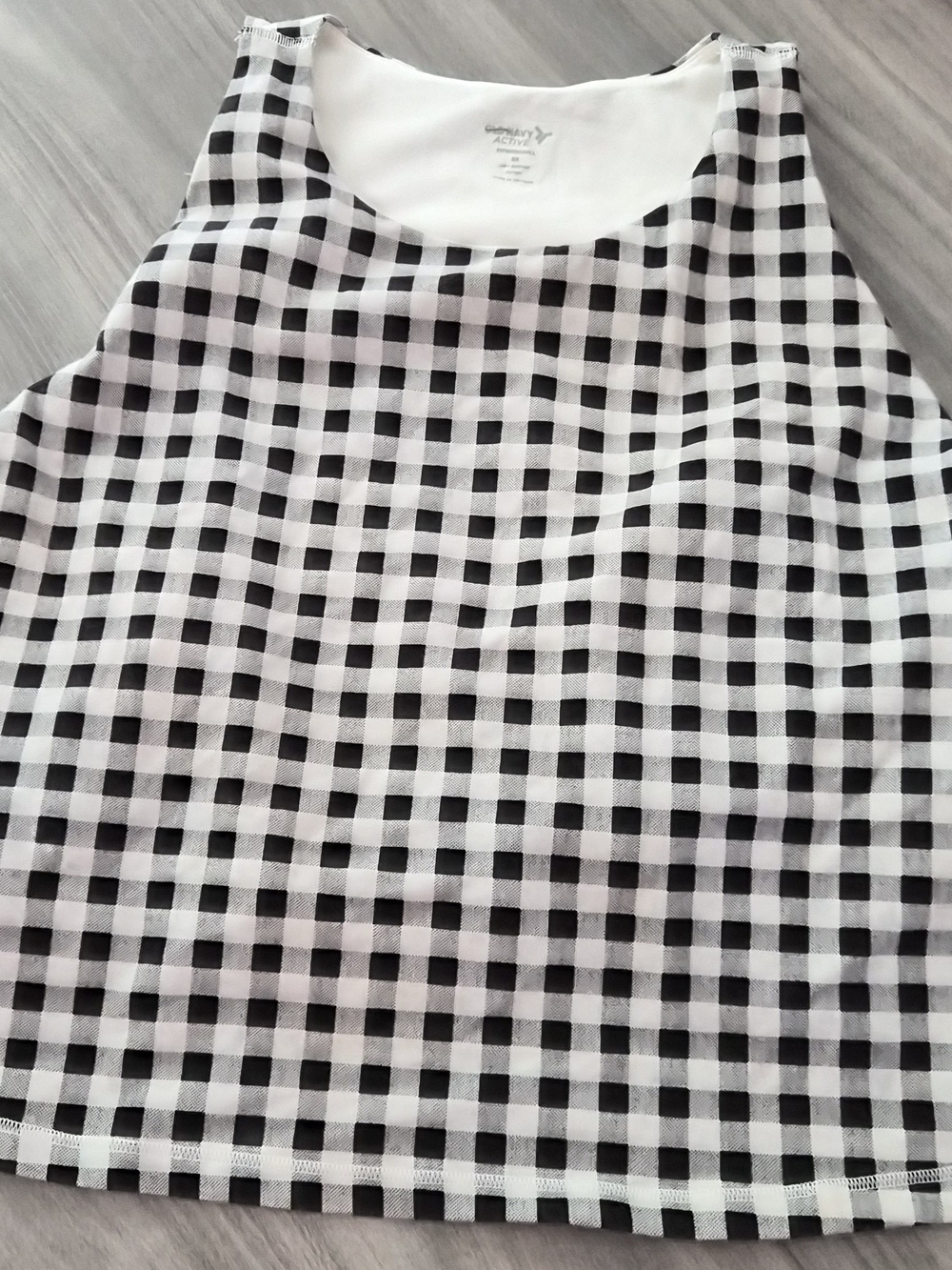 Old Navy Black and White Gingham Tank Top